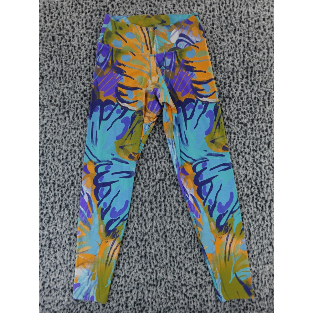 Luquido Abstract Print Leggings Pants Women's‎ P/S Blue Purple Orange